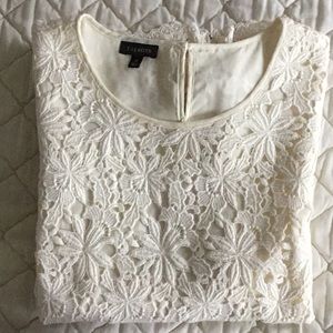 NWOT Talbots Lace Top, 6